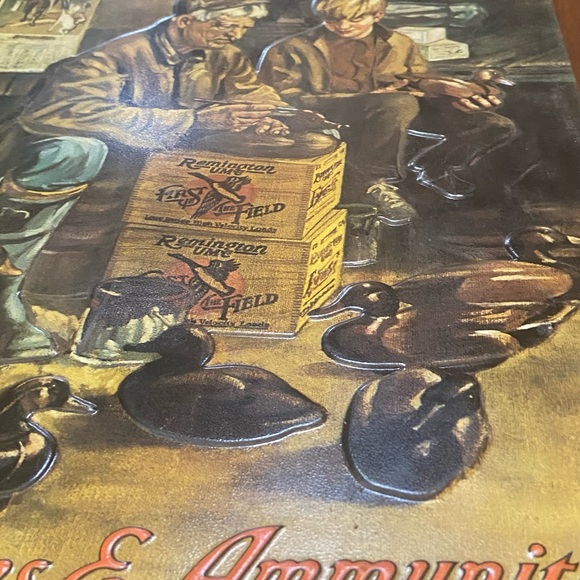 Vintage 1990 - Remington UMC Sporting Arms/Ammunition Rustic Sign 16.5”x12.5” - Picture 8 of 9